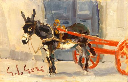 Art work by Gino Paolo Gori cavallo  - oil table 